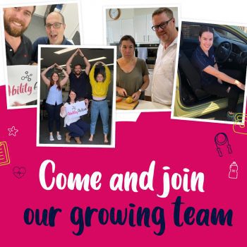 Photos of our team and the words come and join our growing team