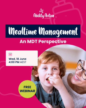 Mealtimes are a complex daily activity, and supporting individuals with feeding or swallowing needs can be optimised using a multidisciplinary approach. In this session, our expert panel led by our Speech Pathology Clinical Lead, Catherine Hendry, will explore how different allied health disciplines work together to deliver effective mealtime planning and outcomes.